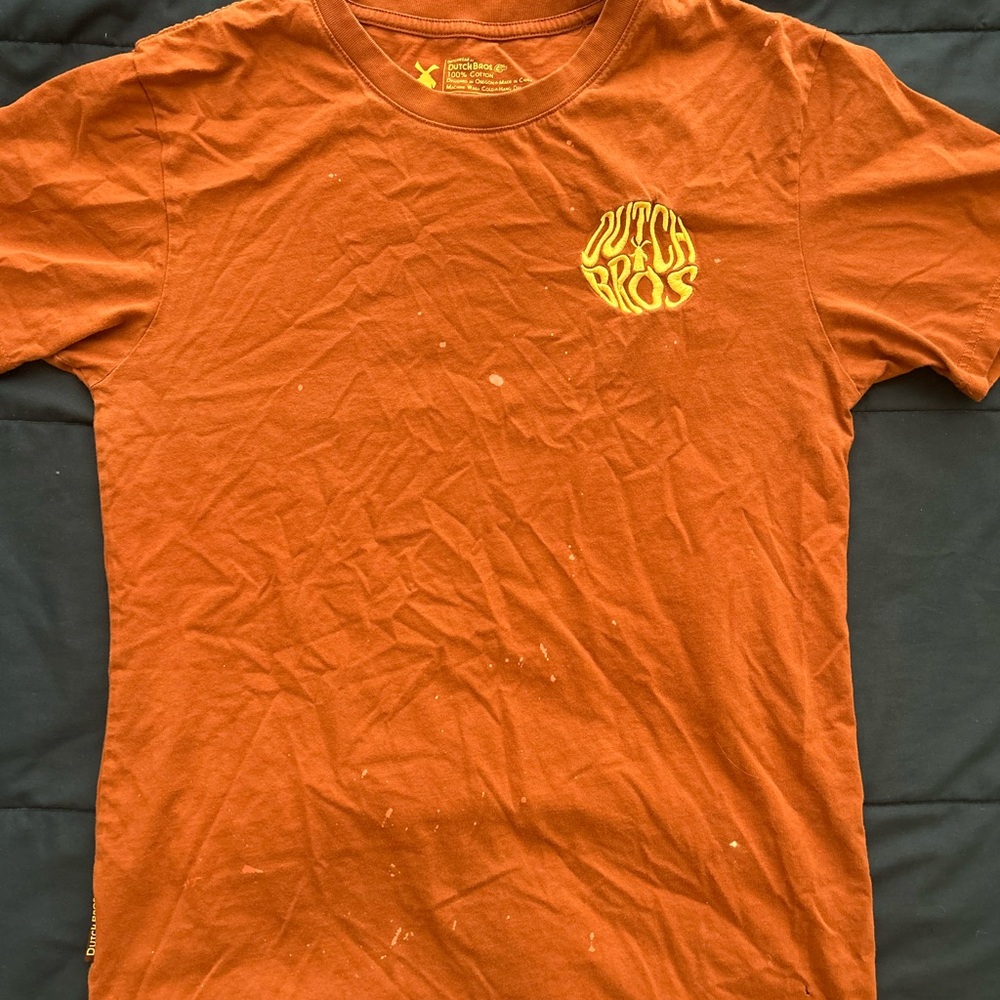 Dutch Bros Orange Short Sleeve Tee Vibrant Design